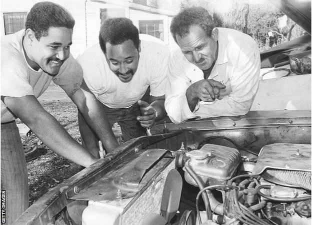 Scott, pictured at home in Danville with Wendell Jr and Frank in 1963