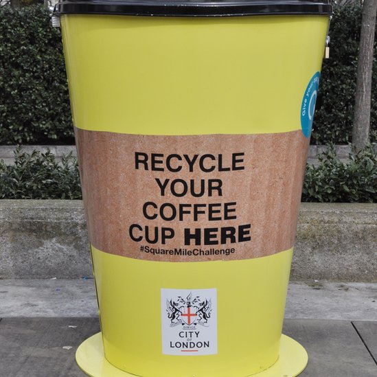 There Are Giant Coffee Cup Bins on the Streets of Manchester There Are Giant Coffee Cup Bins on the Streets of Manchester
