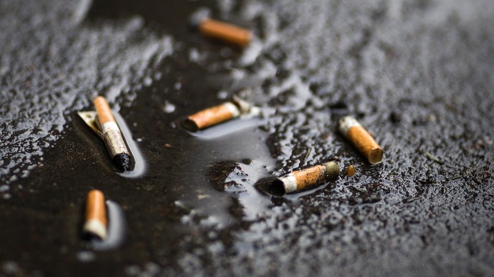 Smoking litter 'on 86 of Welsh streets' BBC News