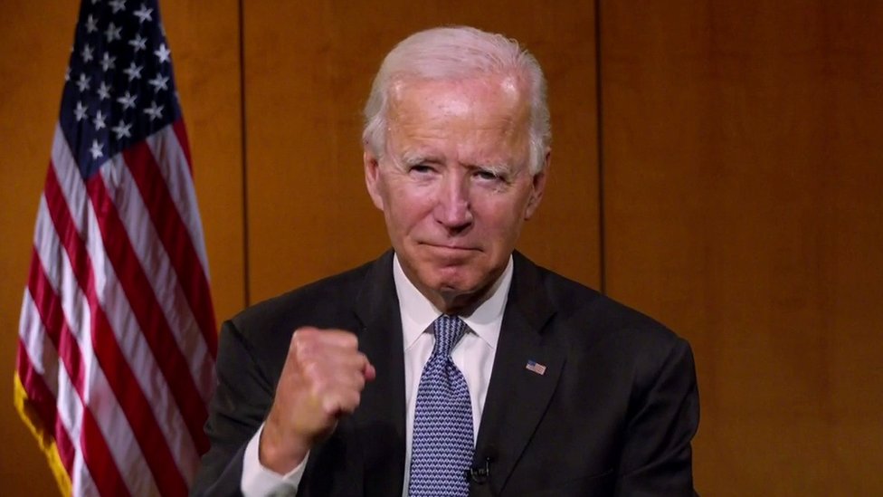 Joe Biden al inicio de la Convención Nacional Demócrata, que se celebra de forma virtual