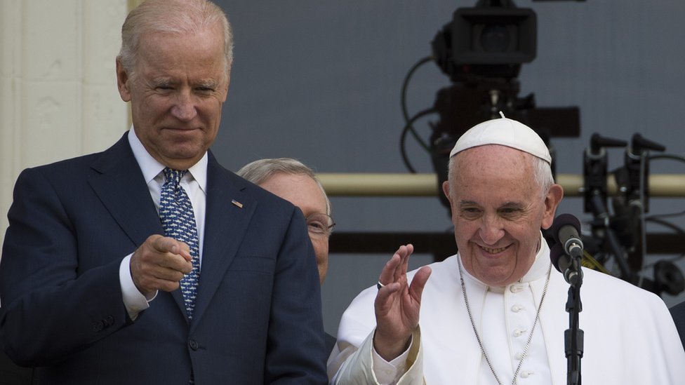 Joe Biden y papa Francisco