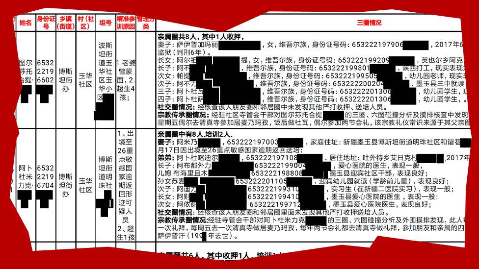 Отредактированная копия «Списка каракахов» на китайском языке