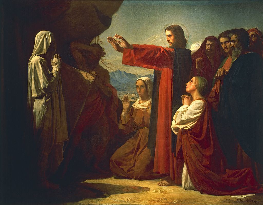 لوحة تجسد إقامة المسيح لعازر من الأموات