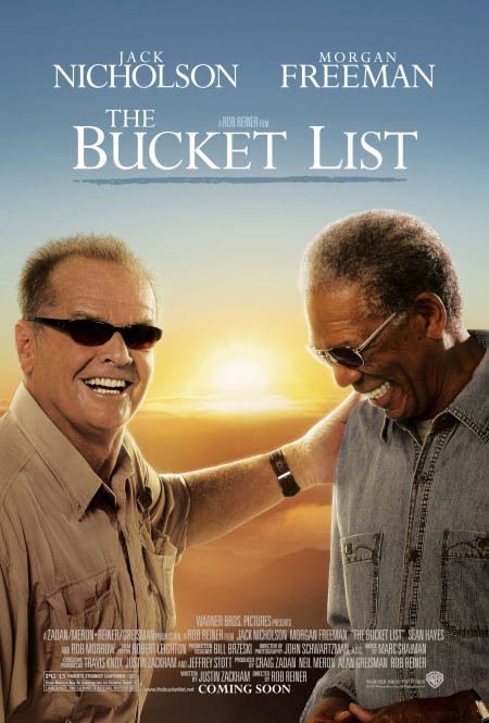 Cartaz do filme 'Nunca é Tarde Demais', estrelado por Jack Nicholson (à esquerda) e Morgan Freeman (à direita)