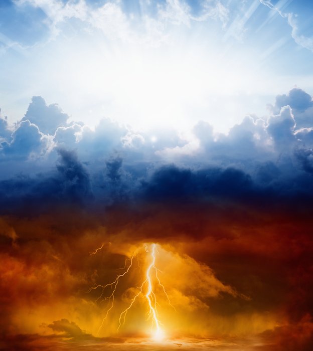 ¿Cuál es más caliente? Cielo e infierno