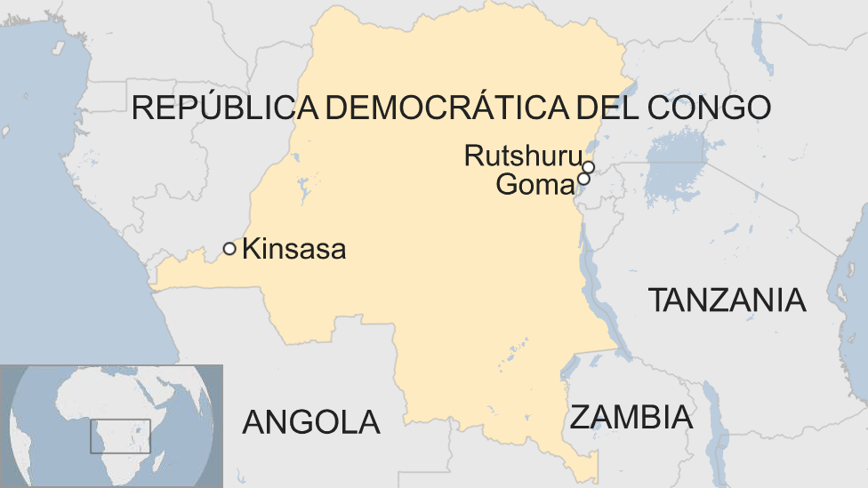 Mapa República Democrática del Congo.