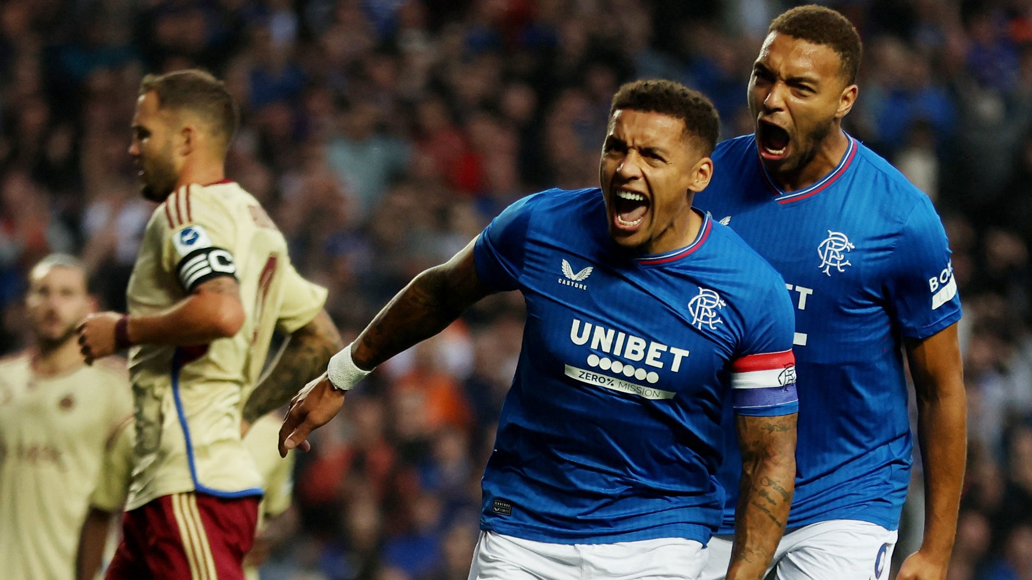 Rangers 2-1 Servette: Hosts earn Champions League qualifying advantage over 10-man Swiss s...