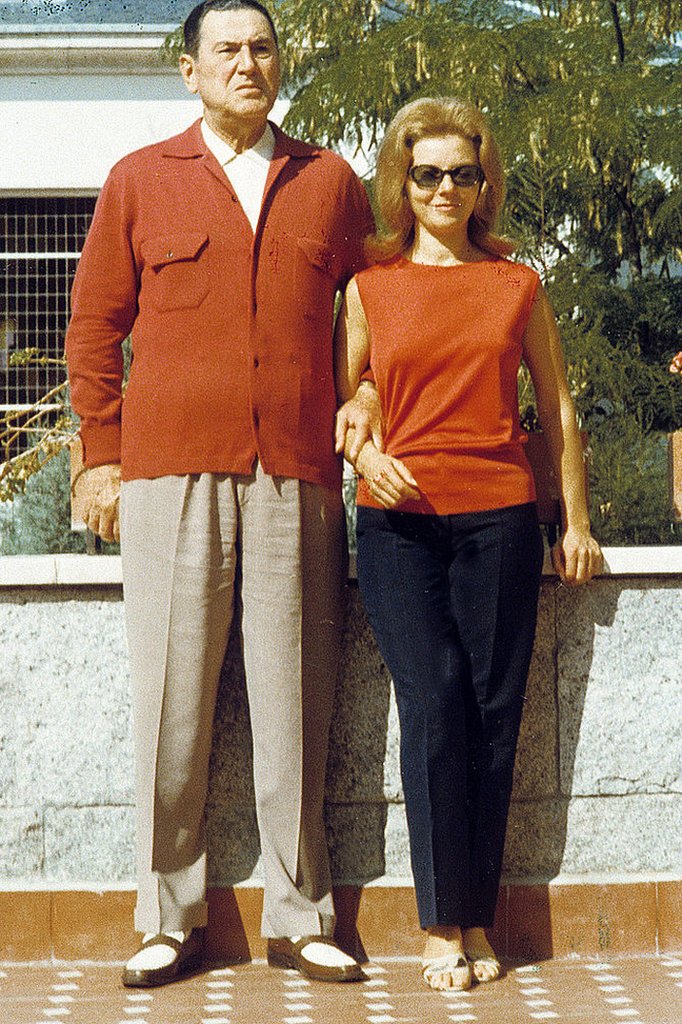 Juan Domingo Perón con Isabel en la década de 1960 en España.