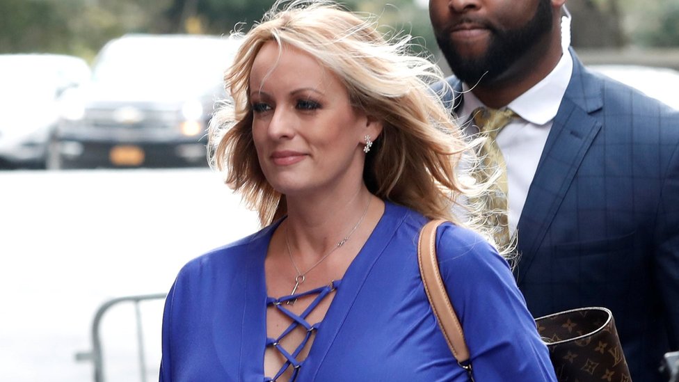 Adult-film actress Stormy Daniels, in New York City, New York, April 2018