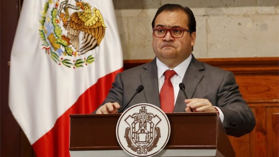 Хавьер Дуарте, губернатор штата Веракрус, на пресс-конференции в Халапе, Мексика, 10 августа 2016 г.