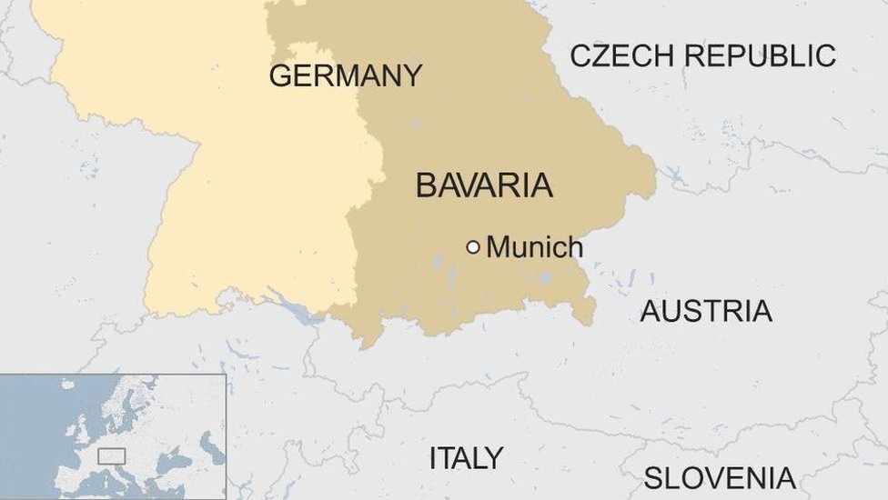 Карта Баварии