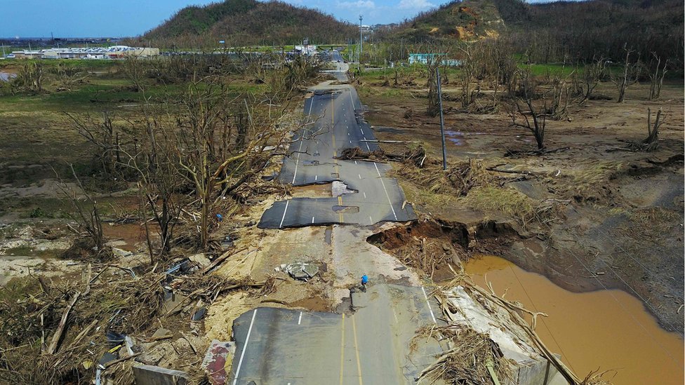 Oštećeni put u Portoriku, 2017.