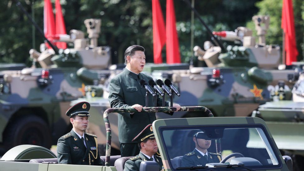 Xi Jinping at a PLA parade