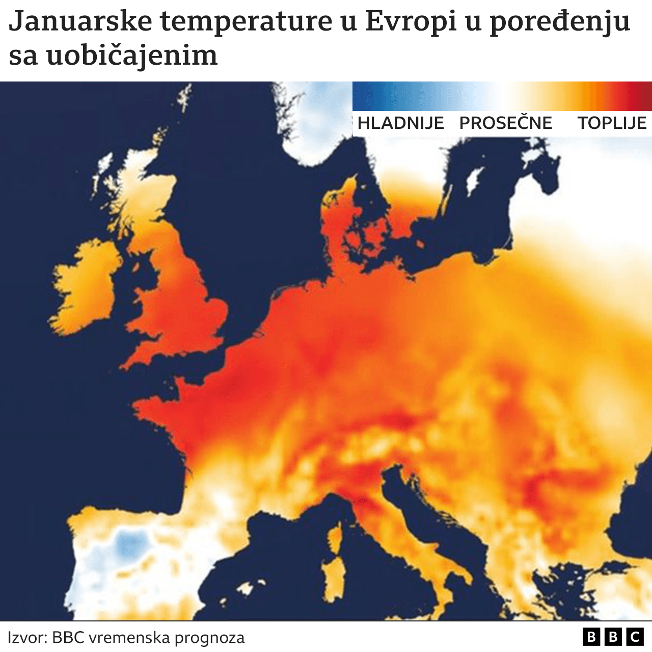 vreme u Evrooi u januaru