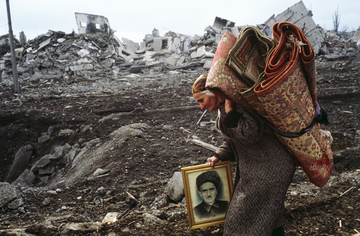 Grozni en ruinas en 2000