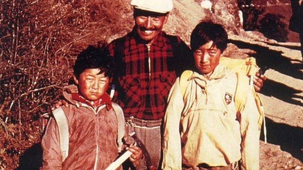 Jamling with his father and brother in a picture taken in the mid-seventies