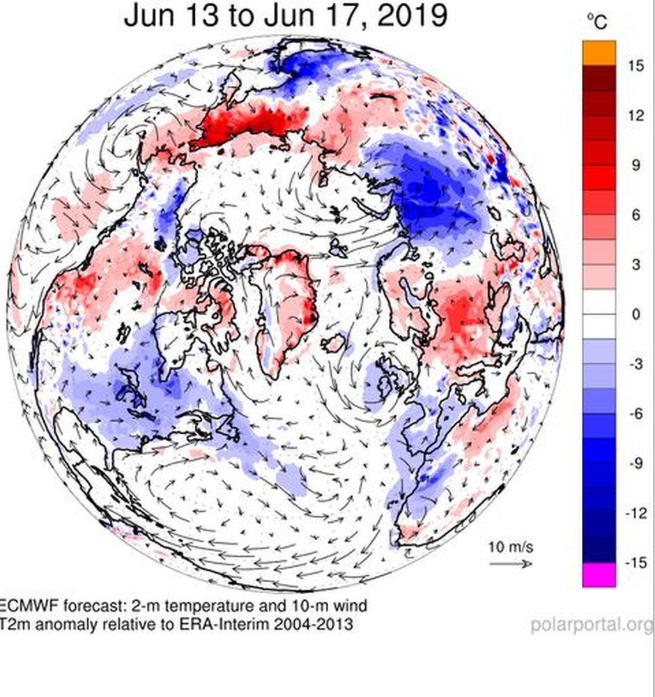 График температуры Polar Portal
