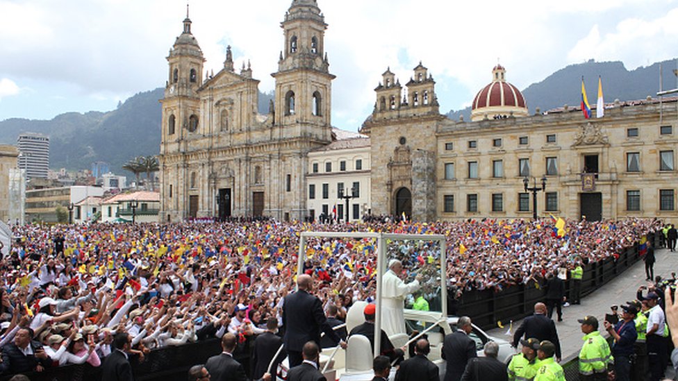 El papa Francisco en Bogotá