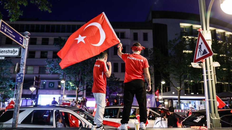 Turks in Berlin celebrating Erdogan's election win in May