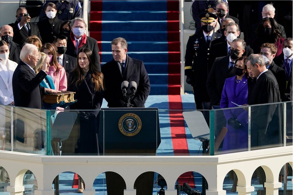 Joe Biden is sworn in as the 46th US President