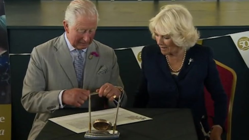 Принц Чарльз и его жена Камилла познакомились с организациями Суонси во время приема