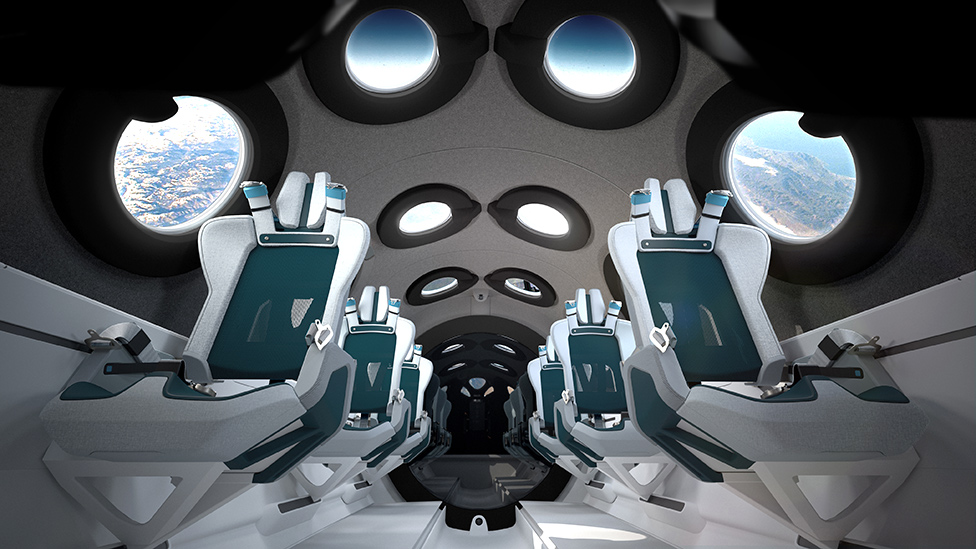Artwork of the interior of the Unity space plane