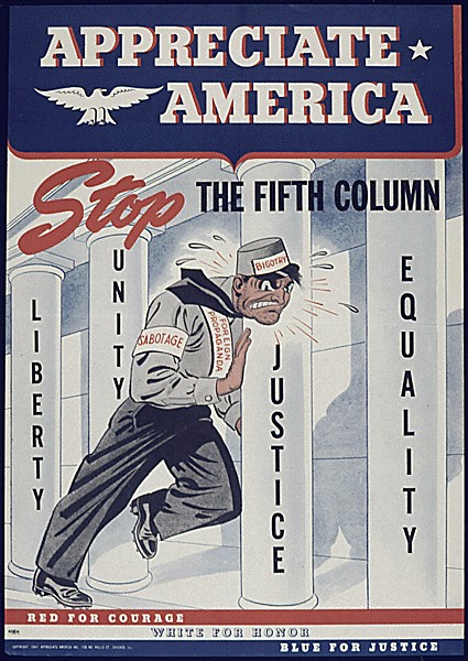 Un afiche contra la "quinta columna"