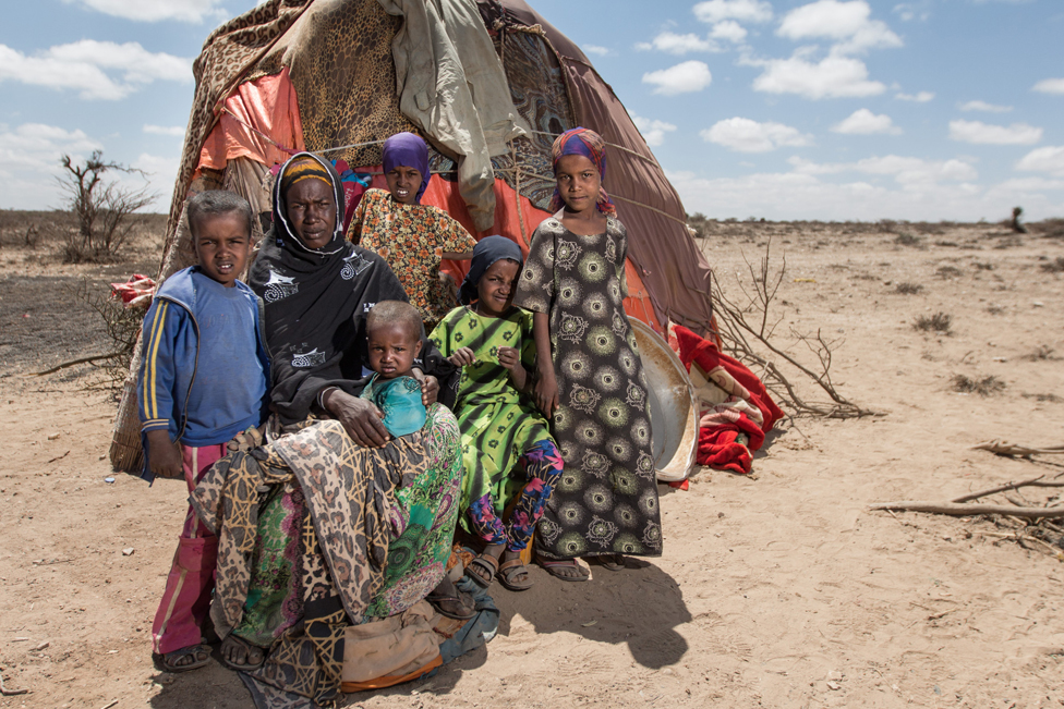 Хаали Нур покинула пострадавший от засухи район на востоке Сомалиленда со своими пятью детьми и небольшим количеством оставшегося домашнего скота и поселилась в западном районе недалеко от Диллы,