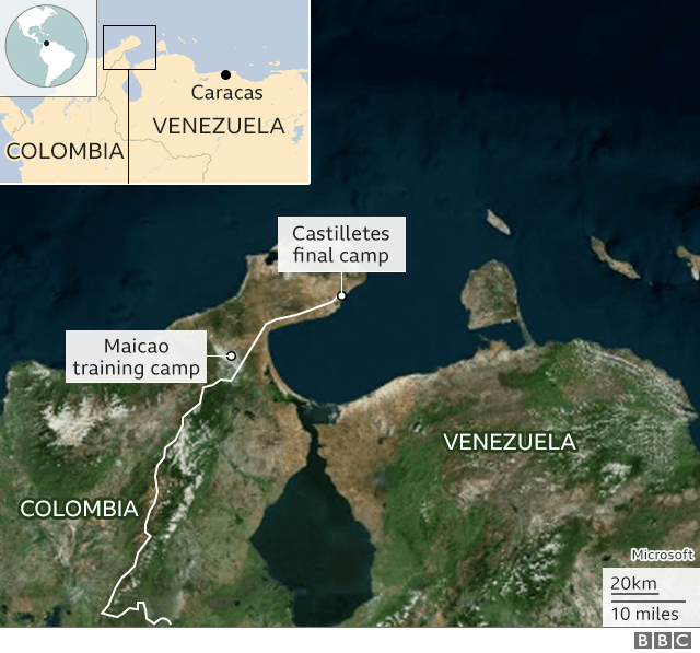 карта побережья Колумбии