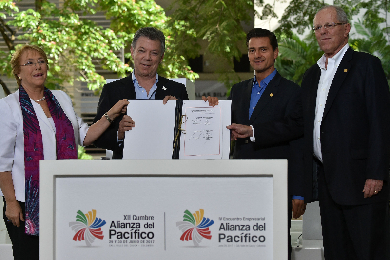 México ha estrechado su vínculo con los países latinoamericanos de la Alianza del Pacífico. Cumbre presidencial de la Alianza del Pacífico.