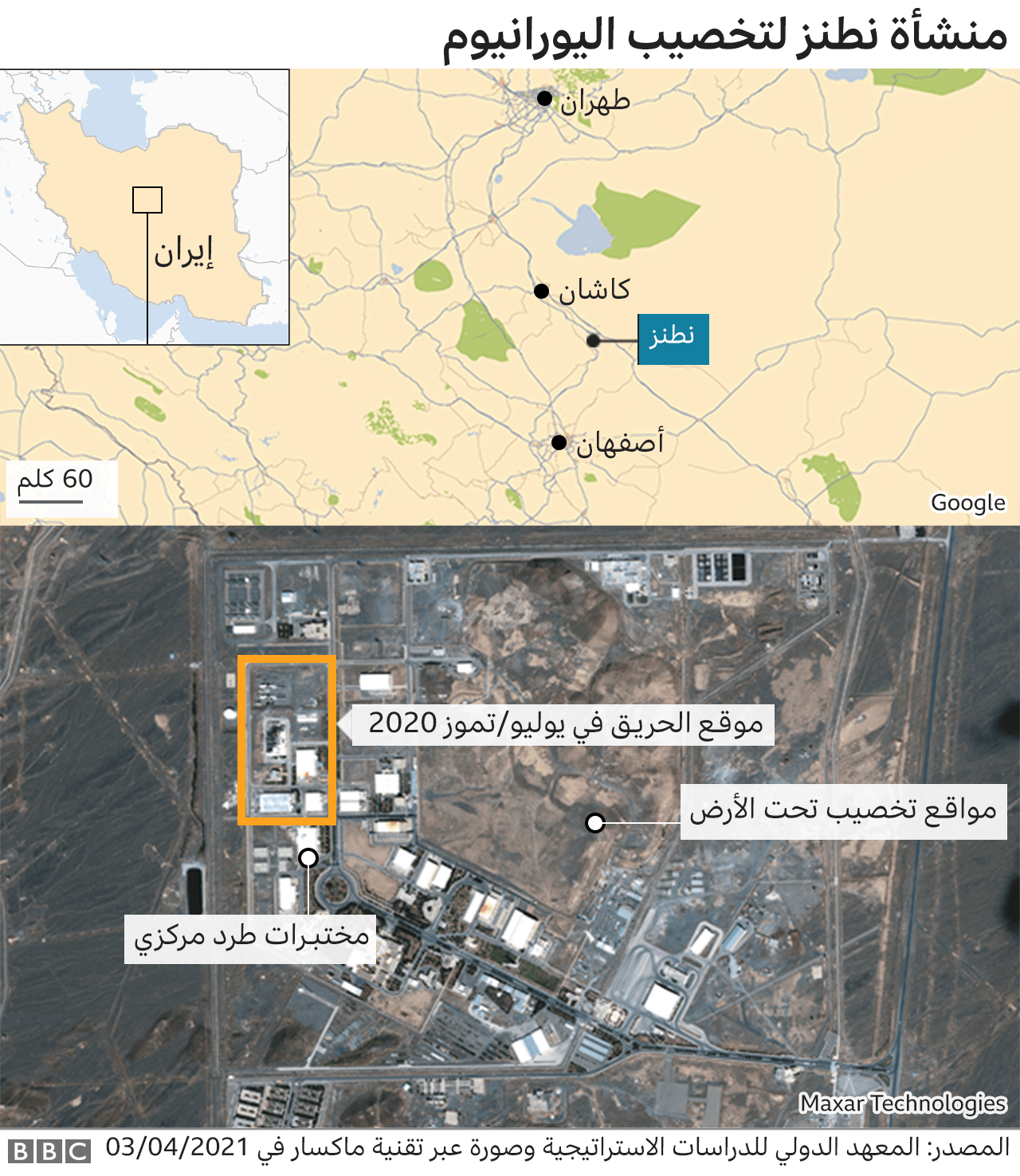 منشأة نطنز النووية في إيران