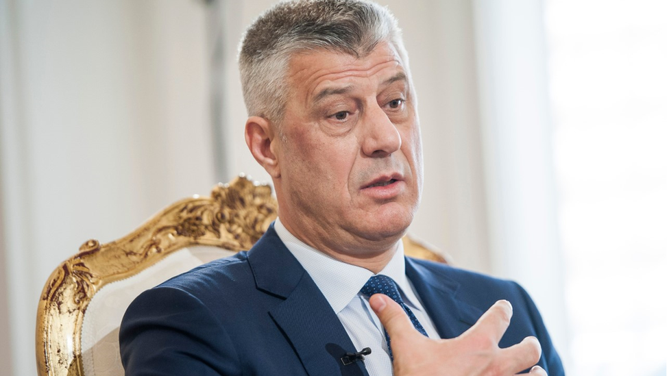 Former Kosovan president and senior commander in the Kosovo Liberation Army, Hashim Thaçi