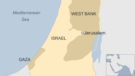 Карта Израиля, Западного берега и Газы