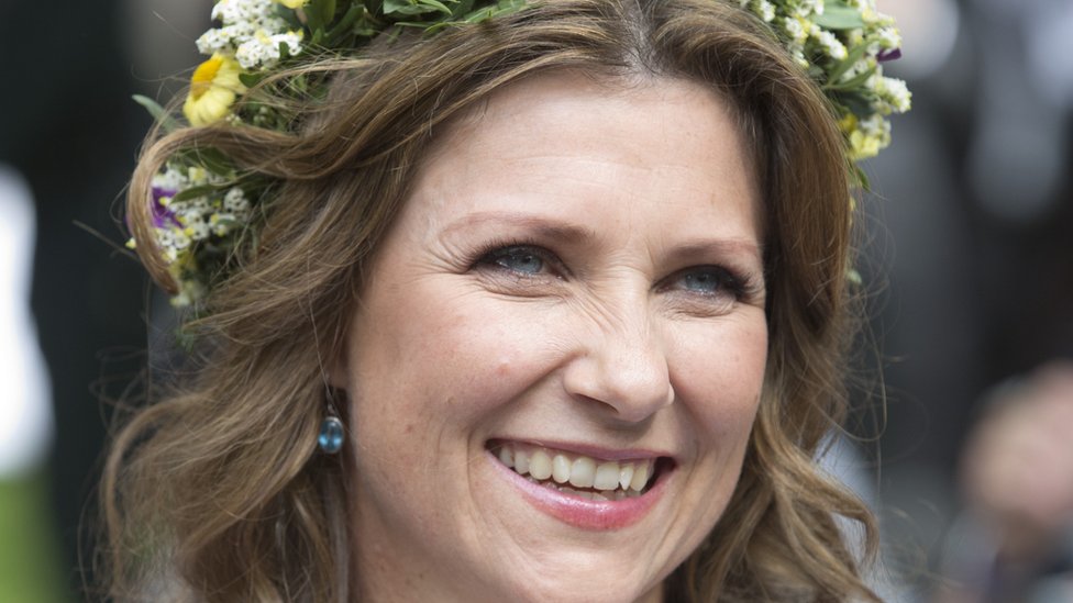 Princess Martha Louise of Norway attends a garden party at the Royal Residence, Stiftsgarden, on 23 June 2019.