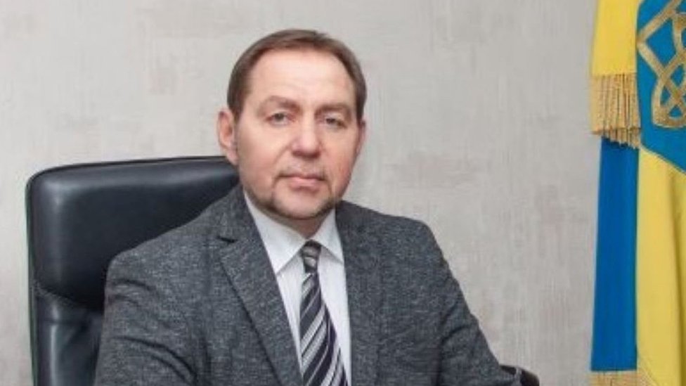 Foto del alcalde de Dniprorudne,Yevhen Matveyev, distribuida por el ministro de Relaciones Exteriores de Ucrania, Dmytro Kuleba