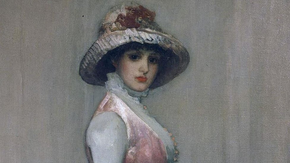 Отпечаток портрета леди Ме Уистлера - «Гармония в розовом и сером»