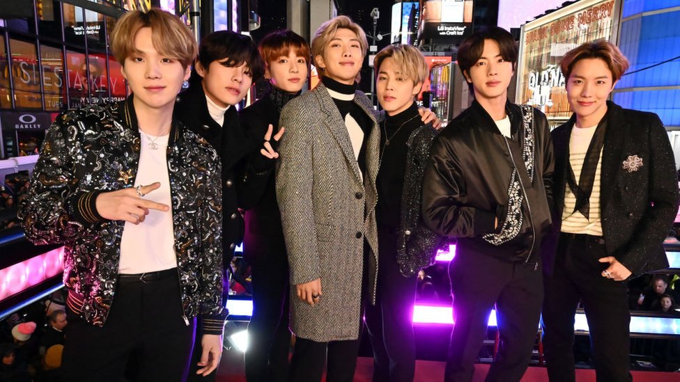 BTS were the top-selling act in the world last year