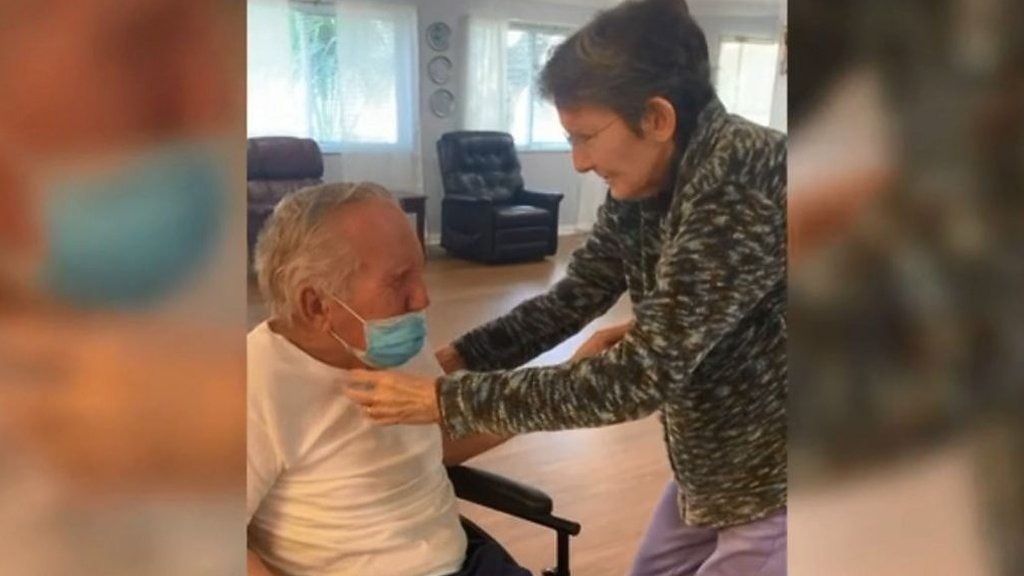 Elderly couple, married for 60 years, reunited after 215 days apart