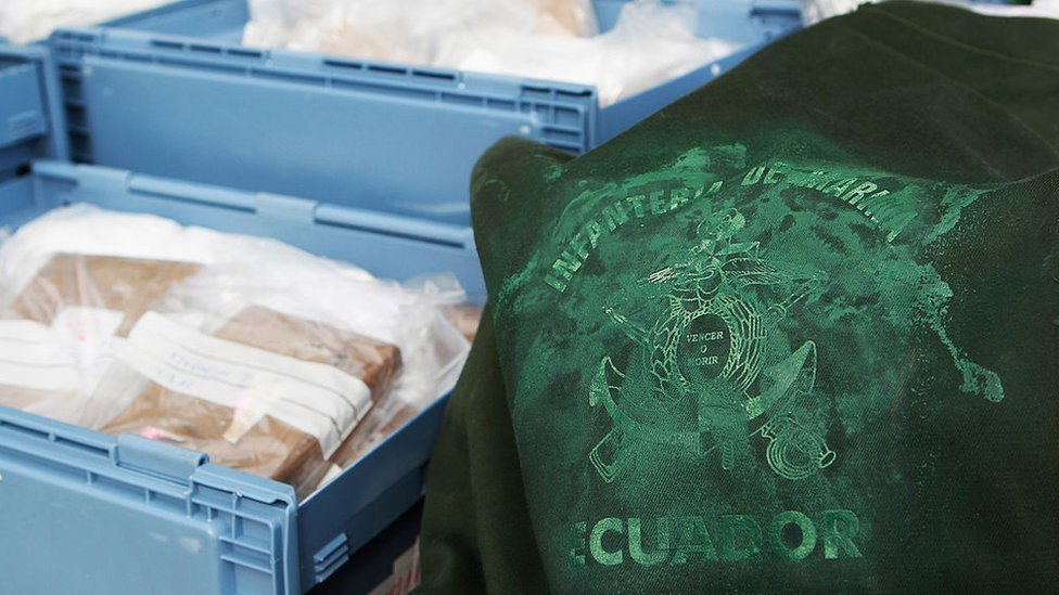 Cocaína procedente de Ecuador confiscada en el puerto de Hamburgo en 2011.