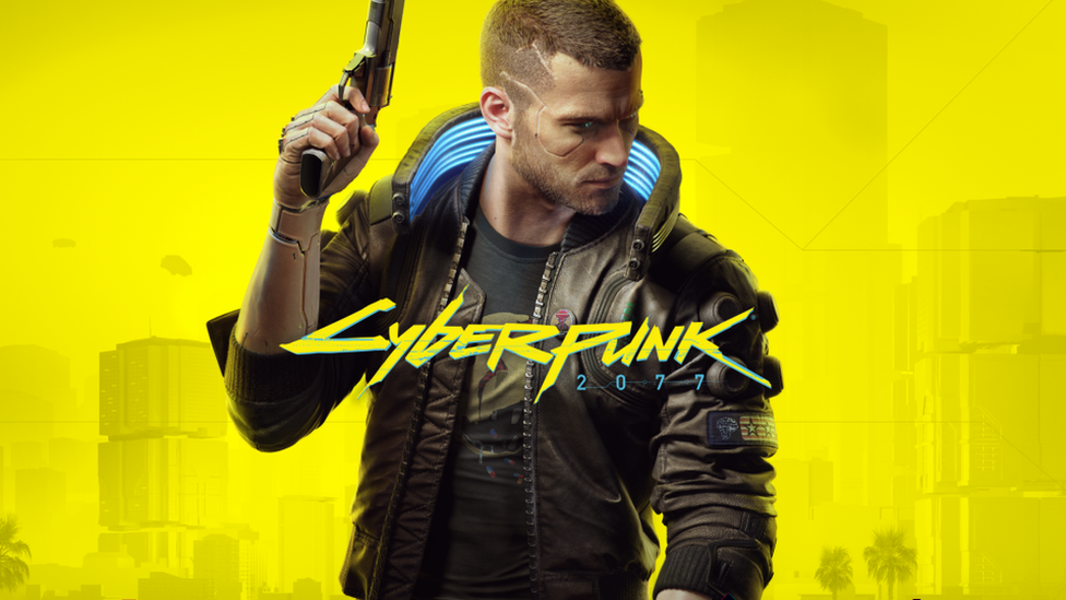 Promotional handout of the game Cyberpunk 2077