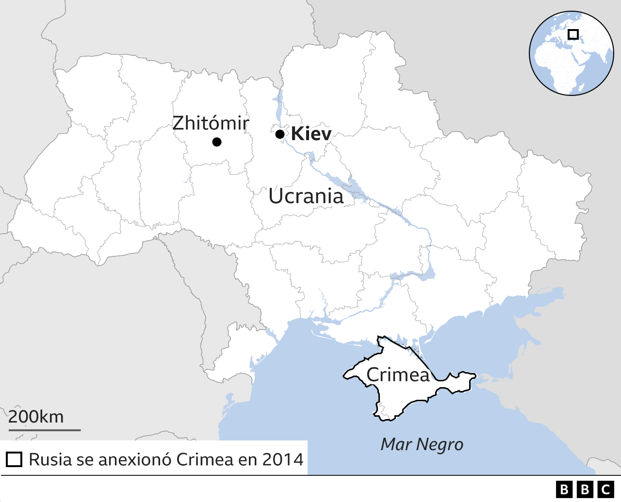 Mapa de Ucrania