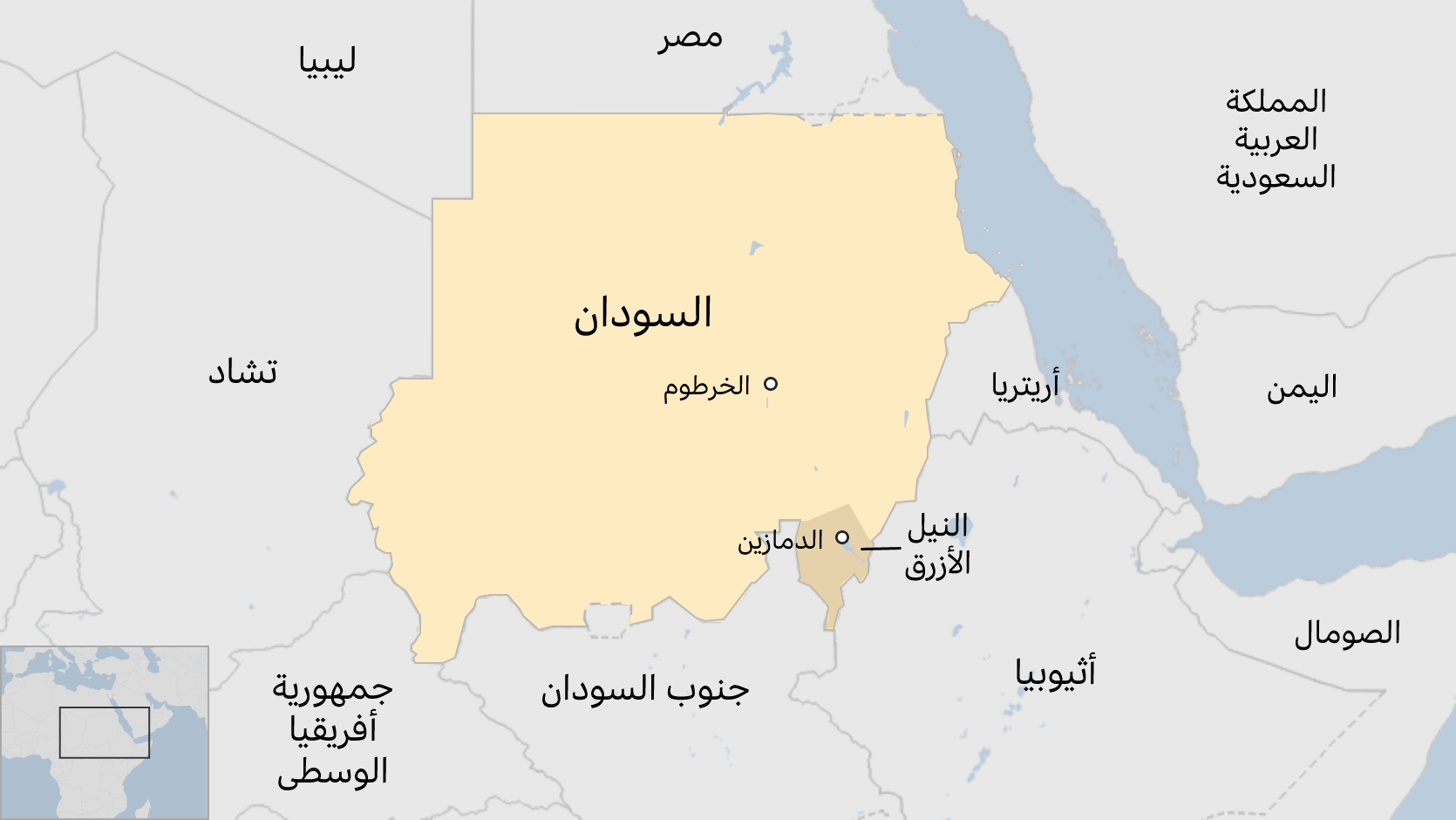 خريطة السودان