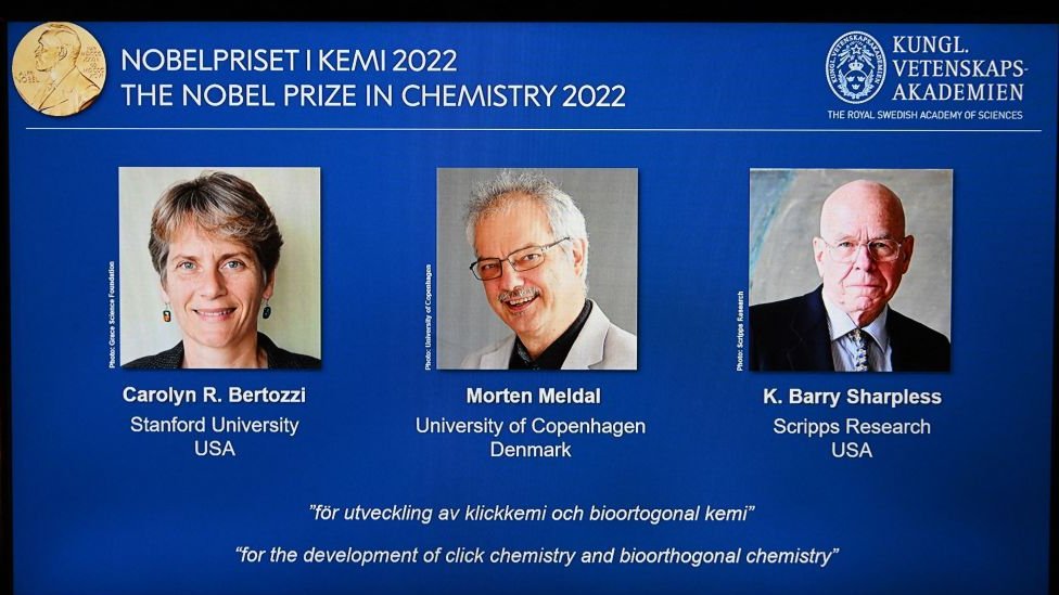 Ganadores del Premio Nobel de Química 2022.