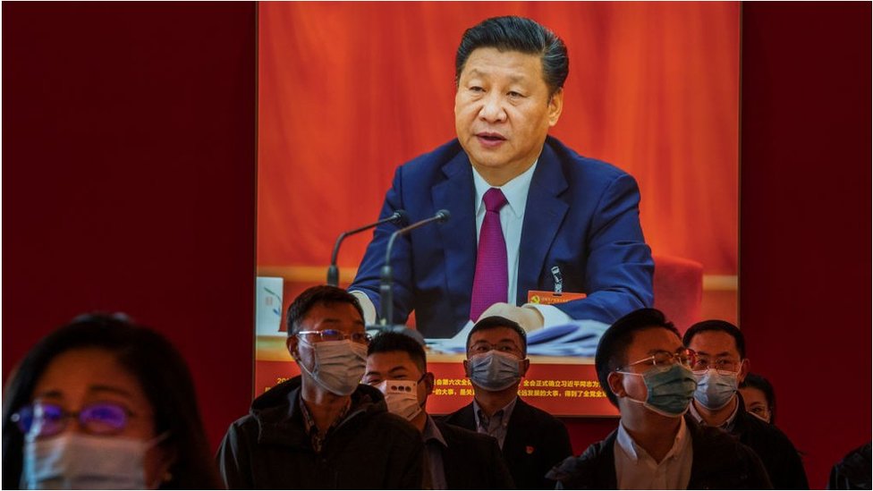 Xi al dirigirse al partido a principios de año.