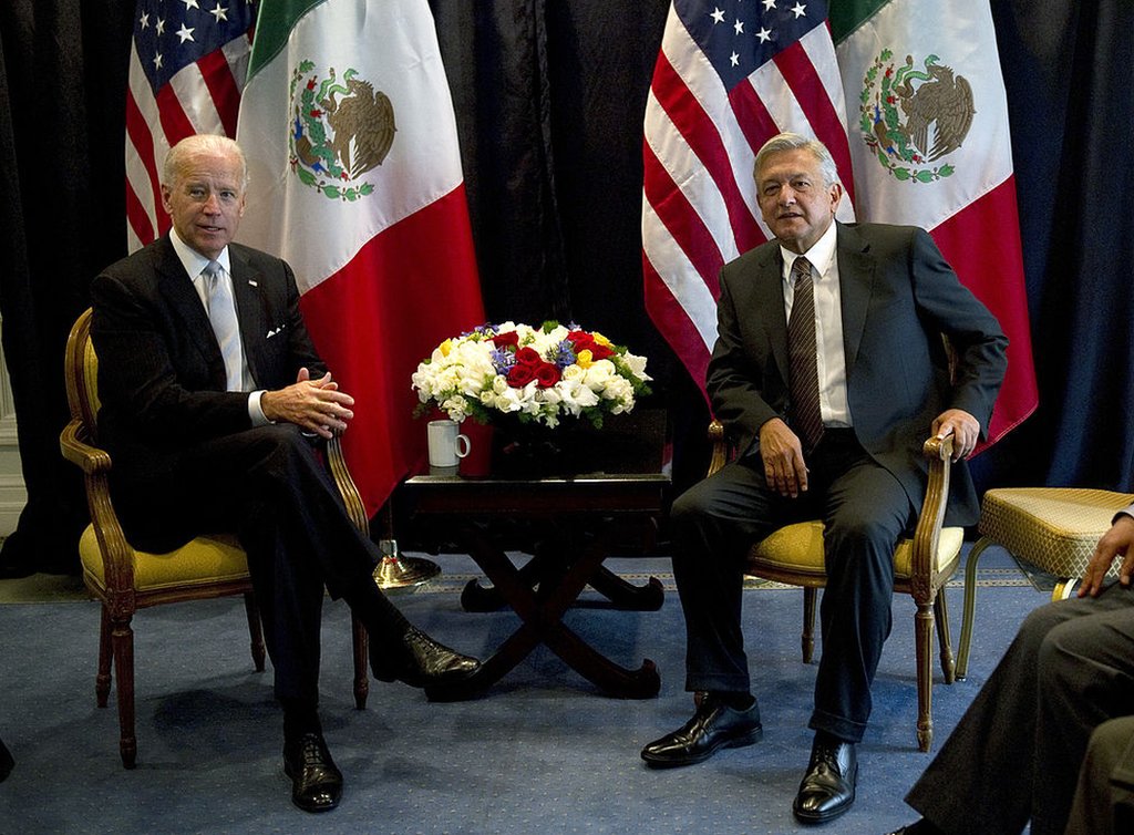 Joe Biden y López Obrador en 2012