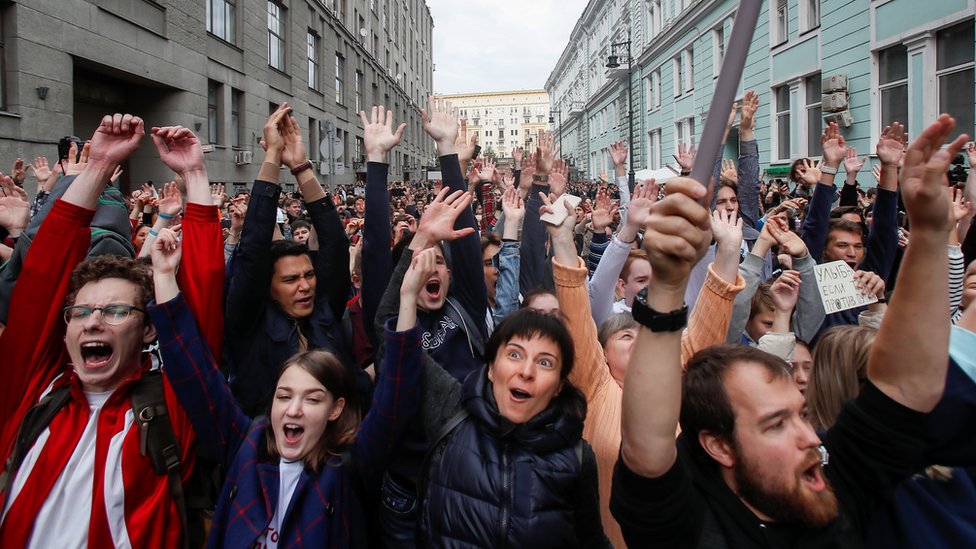 Manifestación en Moscú
