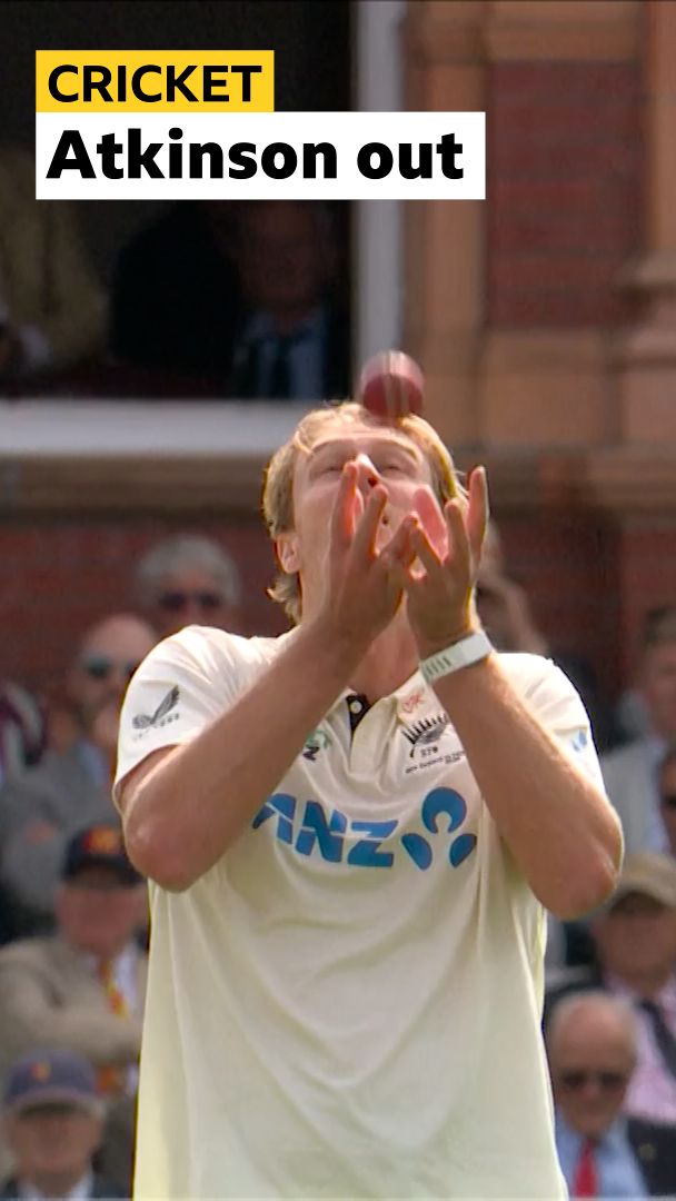Atkinson send one high but is caught by Jamieson