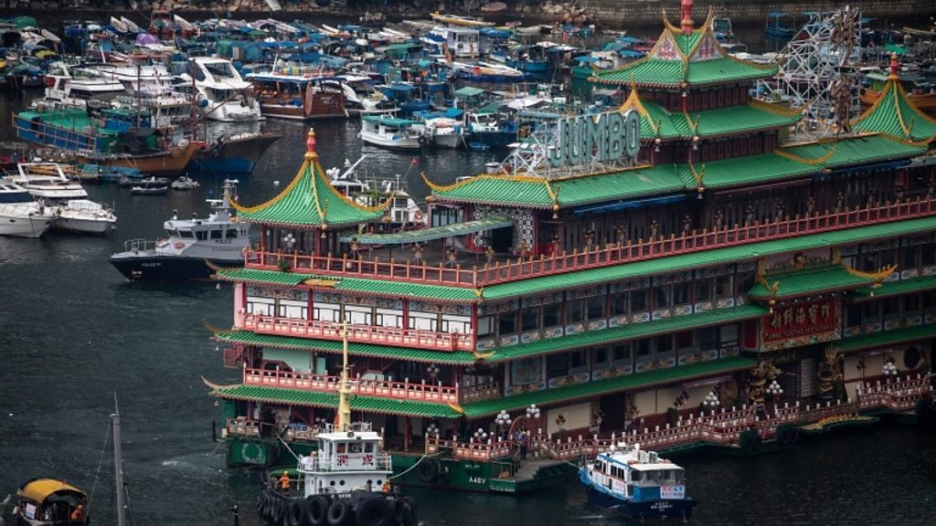 Watch: Hong Kong's iconic floating restaurant towed away