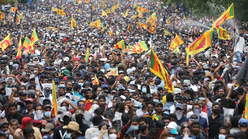 مظاهرات في سريلانكا