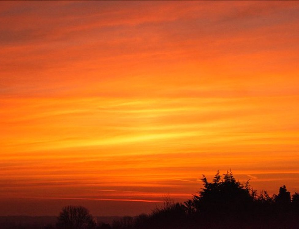 Восход солнца над Ноттингемом